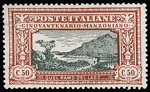 Manzoni mint never hinged, highest value see photo, Mi. 1400,- (cheap 30 C. manufacturing-related gum thickening)
