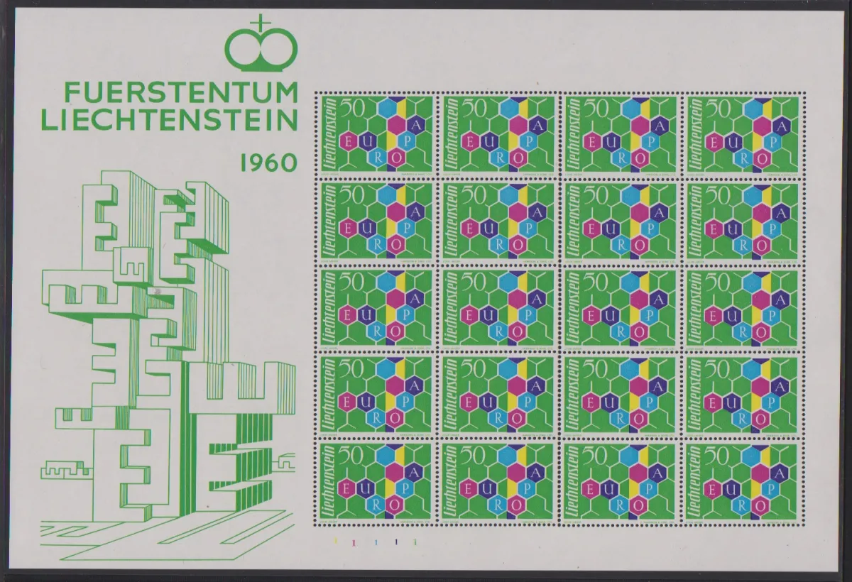 Europa-Union 1960, kompletter postfrischer Kleinbogen, Mi. mind. 1200,-