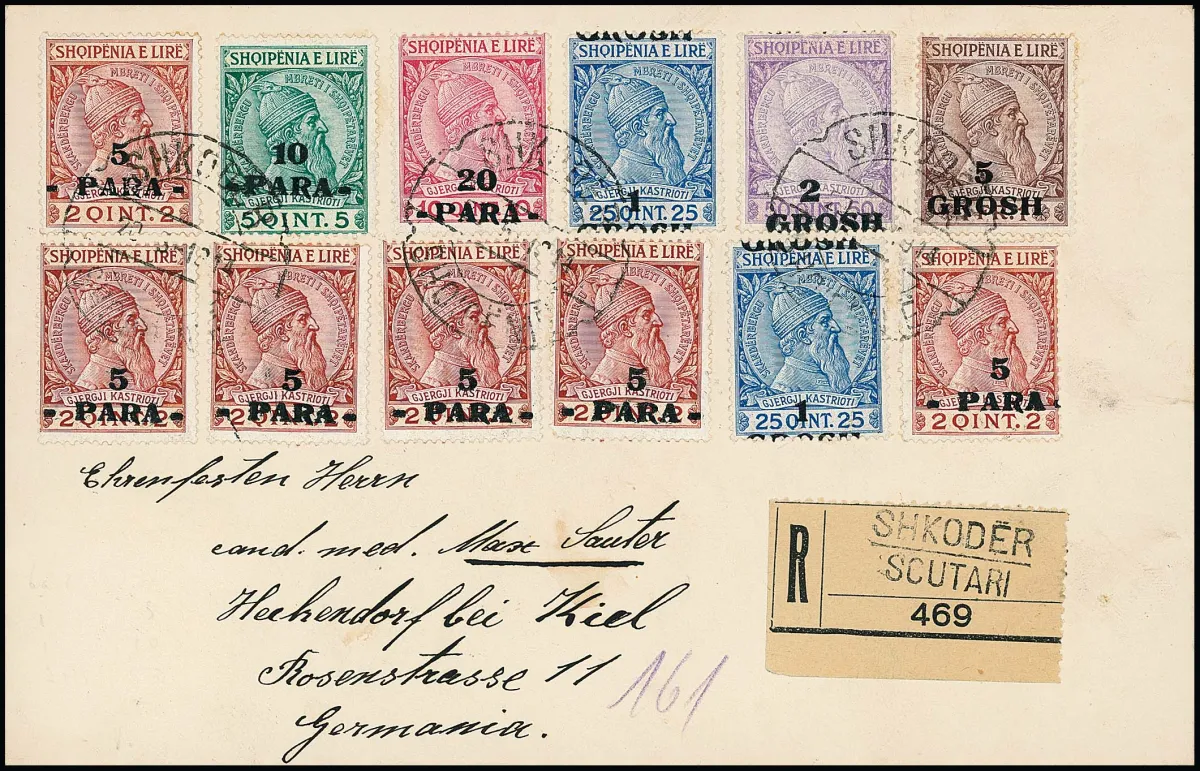 Overprints, three registered letters with at least three complete sets, sometimes more, including overprint special features