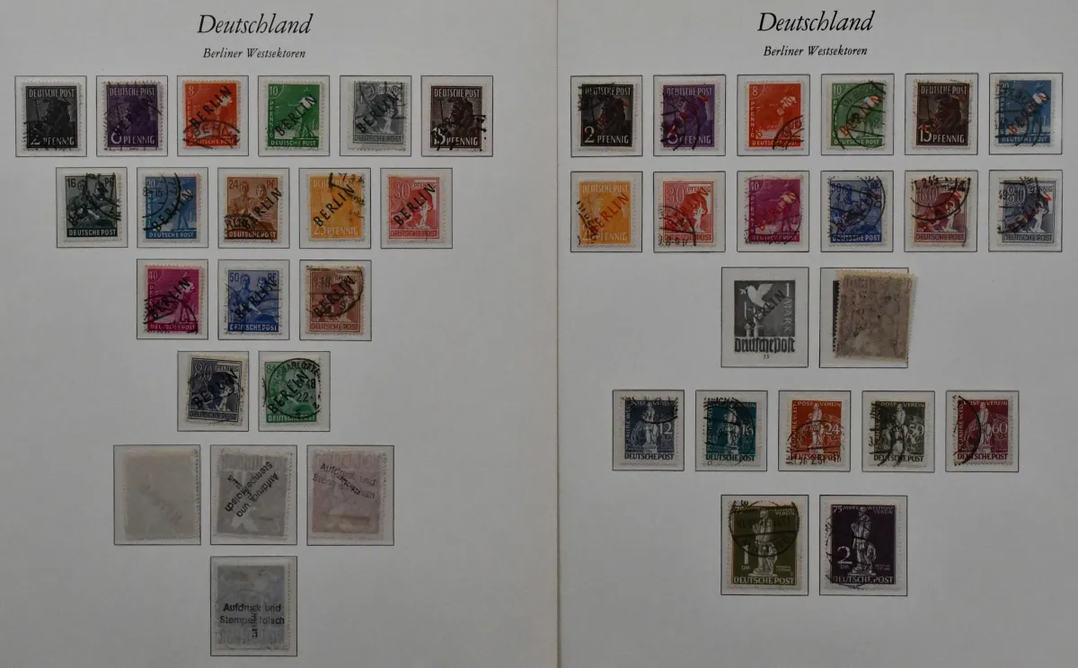 Berlin, 1948-1971, initially used, from approx. 1960 mint, collection in Borek pre-printed album, including no. 1/16, 21/32, 35/67, complete from 1950, Mi. 2500,-, bargain!