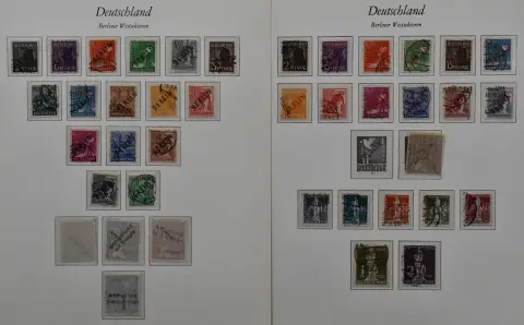 Berlijn, 1948-1971, aanvankelijk gestempeld, vanaf ca. 1960 ongebruikt, verzameling in Borek voorbedrukt album, o.a. nr. 1/16, 21/32, 35/67, compleet vanaf 1950, Mi. 2500,-, voordelig!