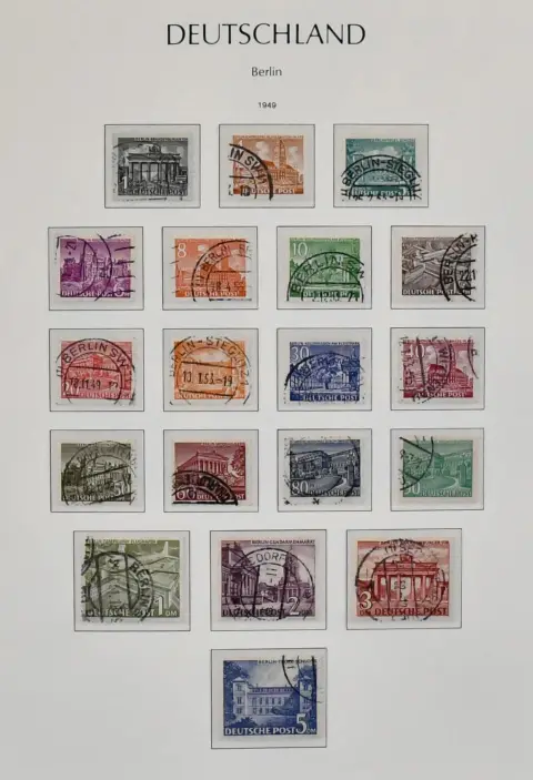 Berlijn, 1949/1990, rondgestempelde collectie met nr. 35/41, 61/63, jaargangen 1950/1990 compleet, incl. alle C/D-waarden, plus SWK in horizontale paren, in…