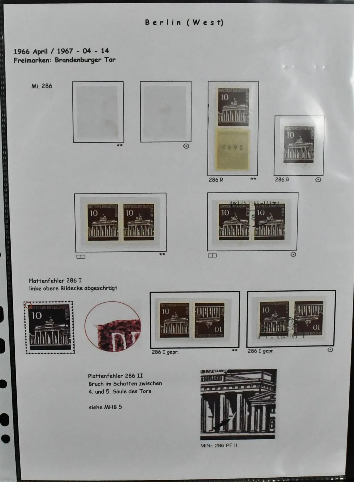 Berlijn, Brandenburger Tor, postfris en gestempelde specialcollectie, met o.a. horizontale paren postfris en gestempeld elk compleet, rolzegels eveneens elk compleet, enkele…
