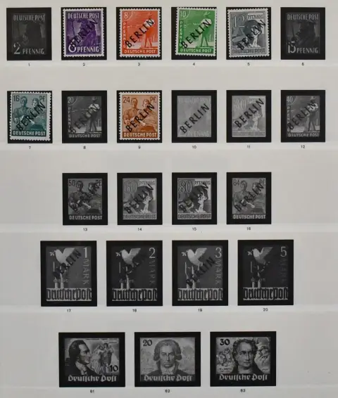 Berlin, 1950-1990, mint collection in pre-printed album with some beginnings like no. 70, 80/81, all Bell sets, 120a/b, Buildings III with no. 123, expertised, from…