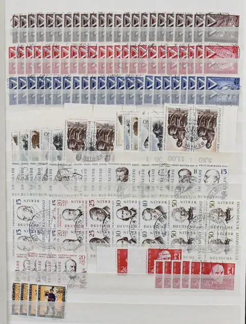 Berlin, 1957/1990, neatly used compilation almost only surcharge values, including a large quantity of complete sets, in e-book. Mi. approx. 7000,-
