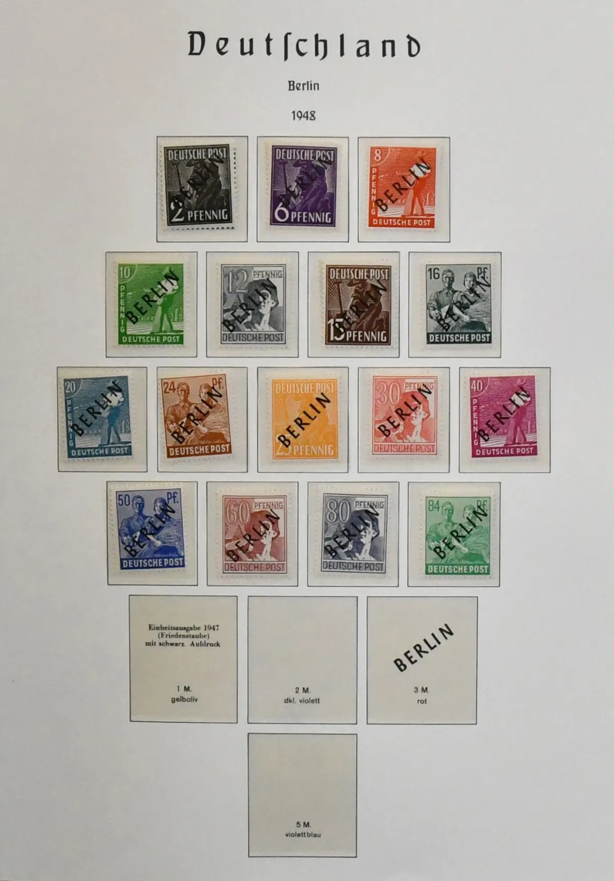 Berlin, 1948-1990, mint/used collection in pre-printed album, from no. 1/16, all expertised, no. 71, 72/73, 75/79, 80/81, 82/86, 91/100, 101/105, from 1955 almost complete…
