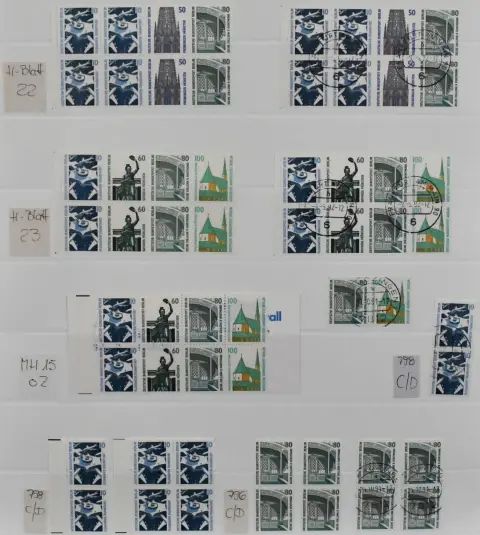 Berlin, sights, clean mint and used compilation with several complete sets, many C/D values, horizontal pairs, booklets 22/23 mint and used (Mi. 278,-) etc. Mi. total 1800,-