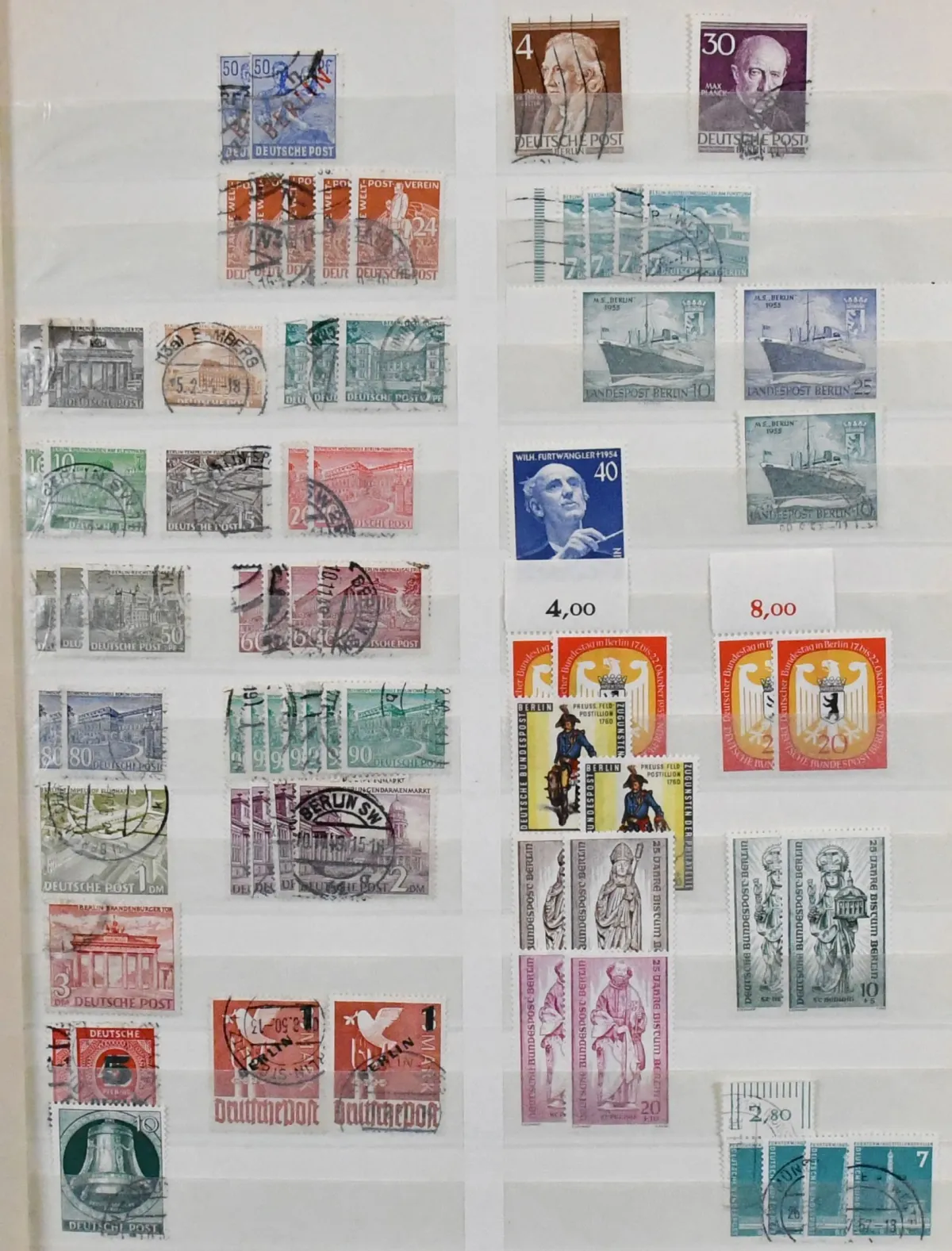 Berlin, 1955/1985, postfrischer, sortenreicher Bestand mit vielen kpl. Sätzen, sowie ab 1973 von jeder Ausgabe ein Viererblock, im E-Buch. Mi. 5500,-, dazu…