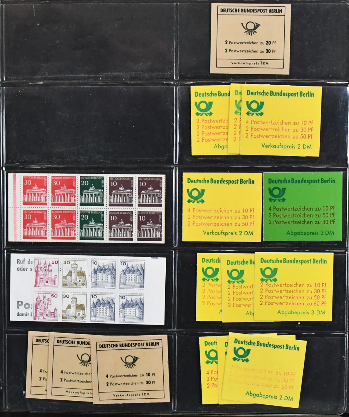 Berlin, Partie von 42 Markenheftchen, inkl. MH 12 mehrfach, MH 14, MH 15 per drei (Mi. 180,-) usw.