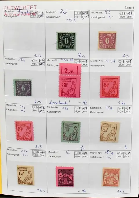 SBZ, zestawienie specjalistyczne z wieloma osobliwościami od Berlińskiego Niedźwiedzia z nr 2II, VII, X, 5I niekasowany/kasowany, 5III, MVP, m.in. nr 19y niekasowany/kasowany,…