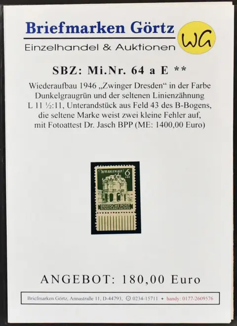 SBZ, Ost-Sachsen, only Mi.-Nr. 64-73, specialised collection in ring binder, with exclusively better issues, all carefully described, including mint...