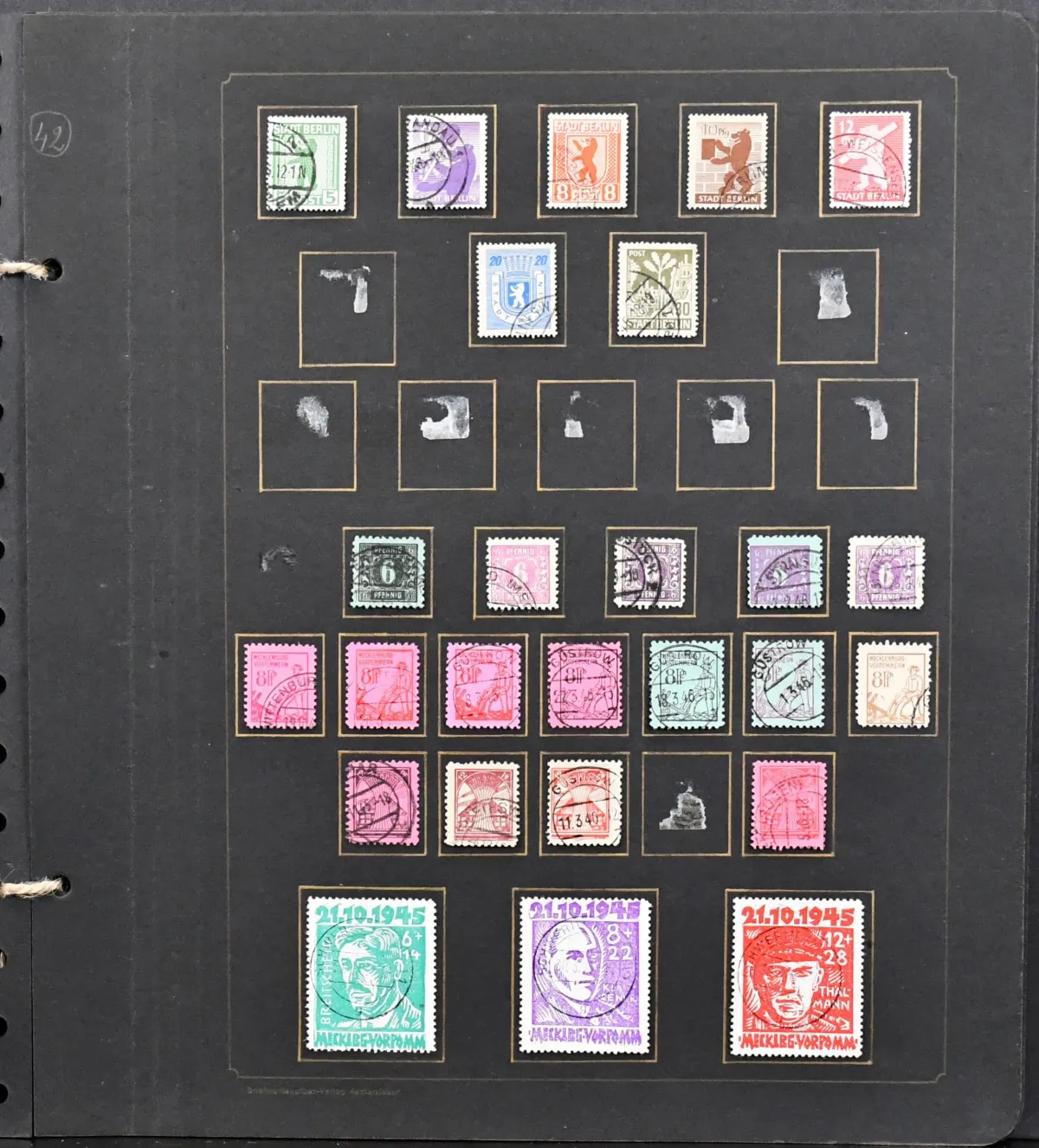 SBZ, 1945/49, cancelled collection with many complete sets from no. 1/7, with no. 8/19, 20/28, 23/25a/b, 29/40x/y complete except two values, 43C, 72, 120/23X,…