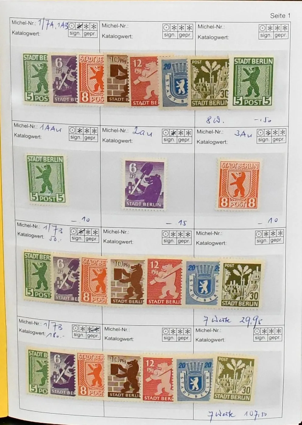 SBZ, Mi.-Nr. 1-123, gespecialiseerd verzamelingdeel vanaf nr. 1-7B, zowel postfris als ongebruikt, waaronder gekeurde postfrisse nr. 8y, 14x/y, 20-22, 23-25a, 24aa, 24PII ongetand (kleine vlek), 25X, 23-25b, 26-28, 26-28U, 29-40x/y, deels meervoudig, o.a. tweemaal y, 47bG als velhoek linksboven op aangetekende brief, 43C, 42-50D (twee series, eenmaal gestempeld), 42-50G, 80X, 116-23Y, 93YIII enz.