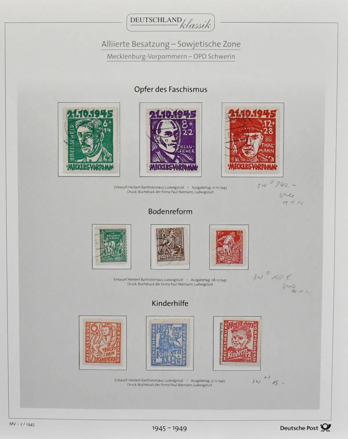 SBZ, extensive collection in all conditions in stock-like form, incl. Mecklenburg almost complete (without x-paper), East Saxony with numerals, West Saxony coats of arms, Province with land reform and plate flaws, general issue with Bl. 6 etc.