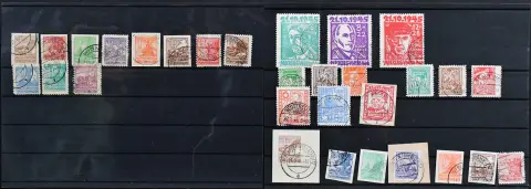 Mecklenburg-Vorpommern, used collection with No. 20/40 complete, incl. No. 23/25a/b, and No. 29/40x/y. Mi. 1440,-