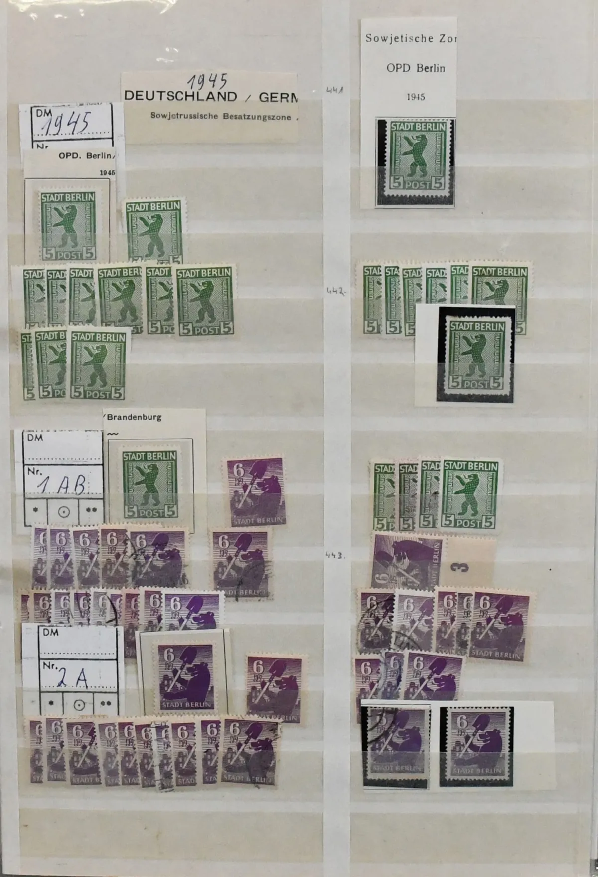 SBZ, varied lot of about 1300 values from no. 1/165 in a binder, including several values from no. 8/19 incl. one no. 19y, 23/25a/b, several values from no.…