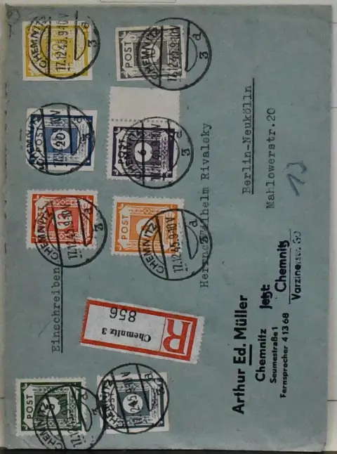 SBZ, 1945/1949, collection with among others no. 1/7B unused and used on presentation sheet (Mi. 1100,-), no. 20/28, various se-tenant, etc., on old Leuchtturm preprinted sheets