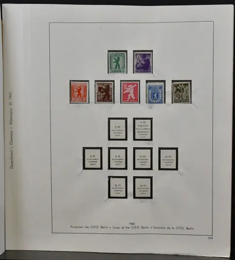 SBZ, 1945/49, mint collection with among others no. 8/28 (Mi. 203,-), 29/33x and 35/36x (Mi. 120,-), Bl. 3A/B, no. 120/23X etc., on old Lindner preprinted sheets
