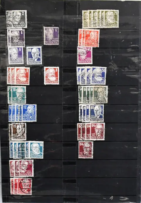 SBZ, General Issue, compilation of many hundreds of values, including twice no. 195 etc.