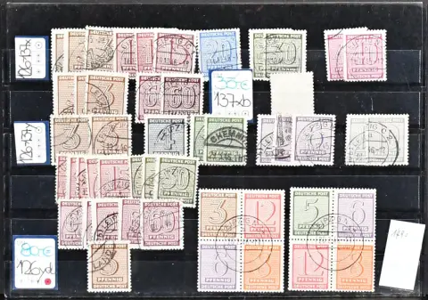 West Saxony, used compilation ex no. 126/137. Including no. 126Yd cert., 137Xb cert. Ströh BPP, 137Y multiple etc. Mi. 600,-, plus key pieces no. 10/11 with...
