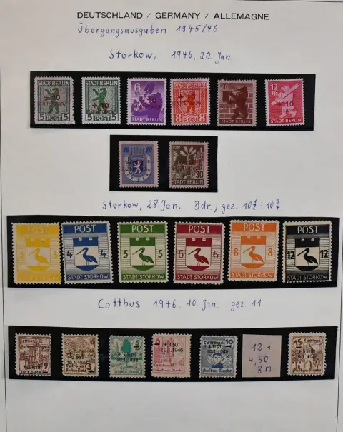SBZ/GDR, collection from no. 1/7, with among others no. 20/22, much GDR (alone about 3500,- Mi.) from no. 242, with no. 261/70 cancelled etc.,…
