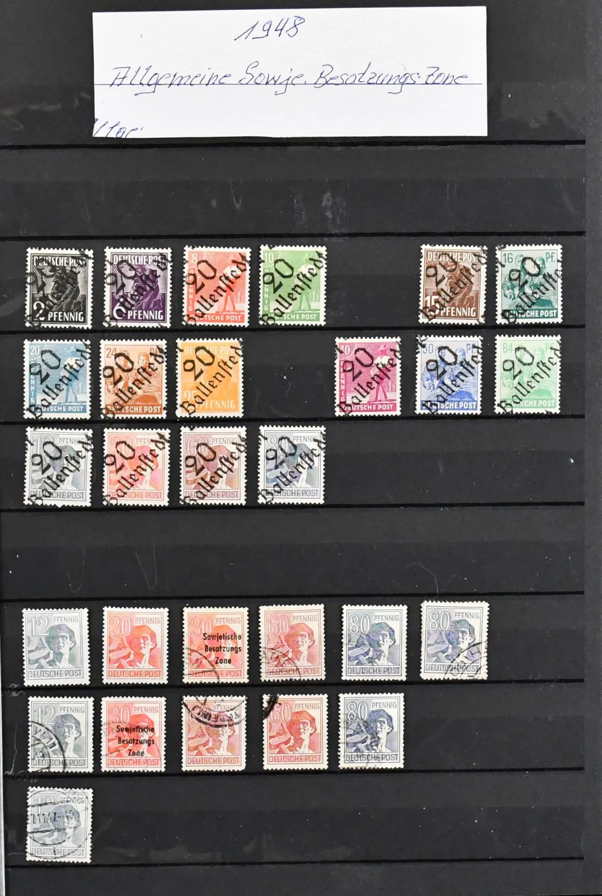SBZ/GDR, 1945-1973, stockbook with extensive collection in all conditions, including Control Council Bl. 12A, GDR from 1951 with approx. 1600 values, se-tenant with…
