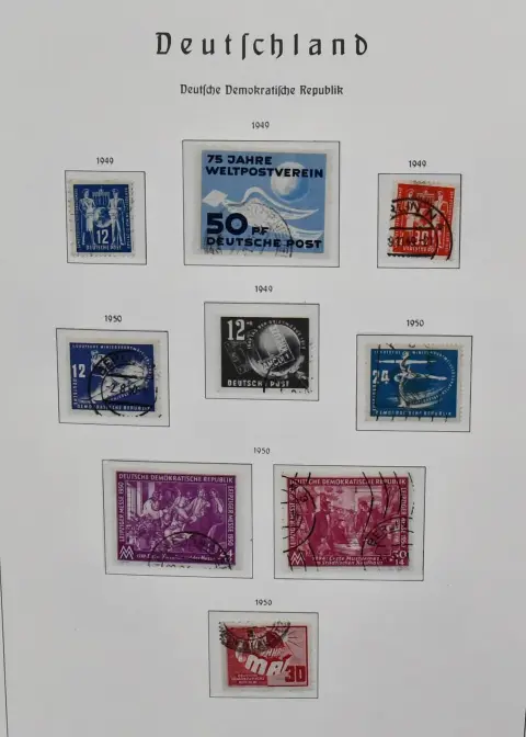 DDR, 1949-1977, gestempelde verzameling in twee Leuchtturm voorbedrukte albums zonder plakstroken, compleet behalve Köpfe II, met alle andere hoogtepunten zoals Bach, Akademie,…