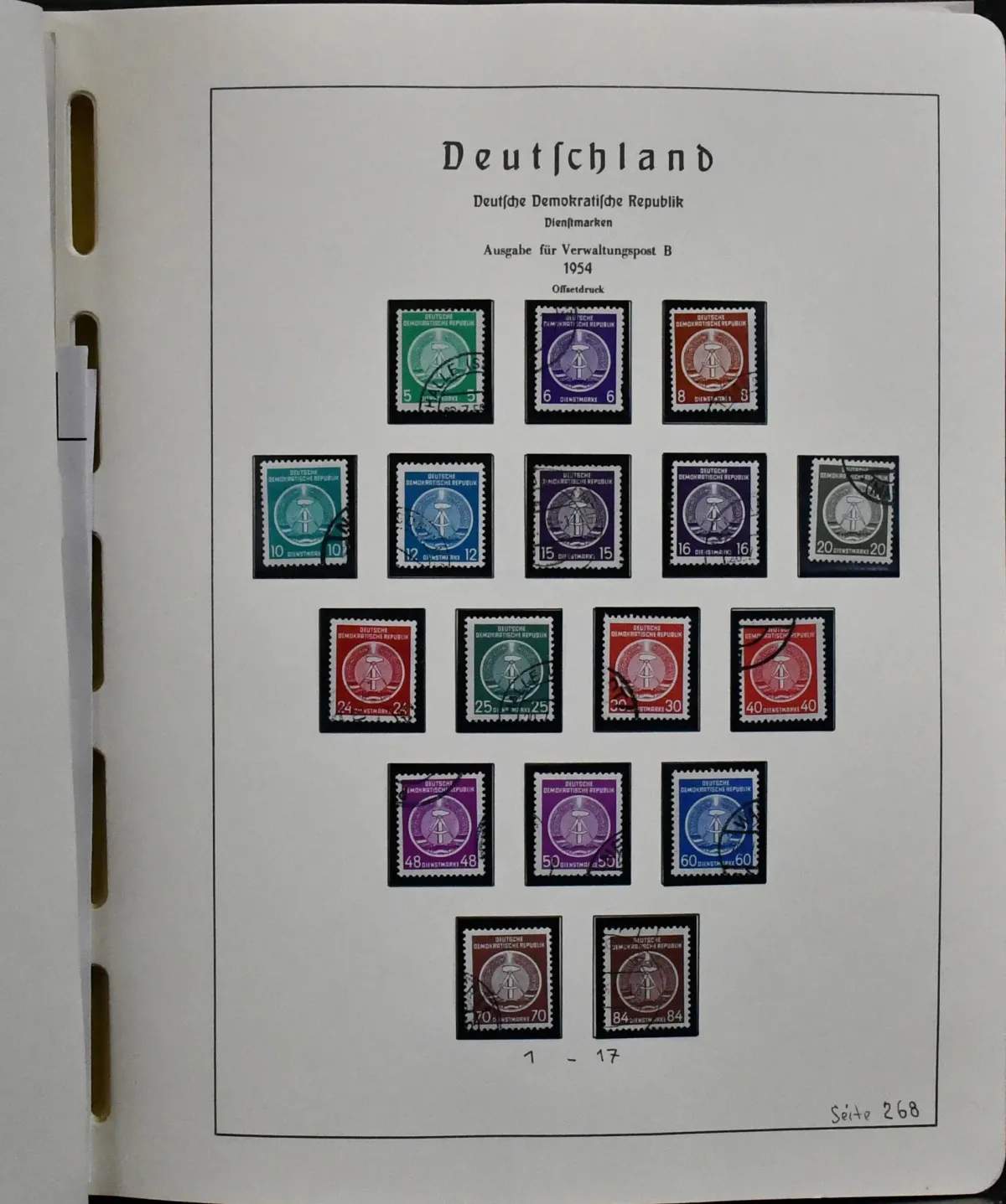 DDR, 1949-1990, driedelige verzameling, postfr./ongebruikt en gestempeld, praktisch compleet, met nr. 256/59, 261/66, 286/88, Bl. 7, Koppen II, Bl. 8/9A/B, Bl. 10-13 enz. Mi. ca. 4500,-