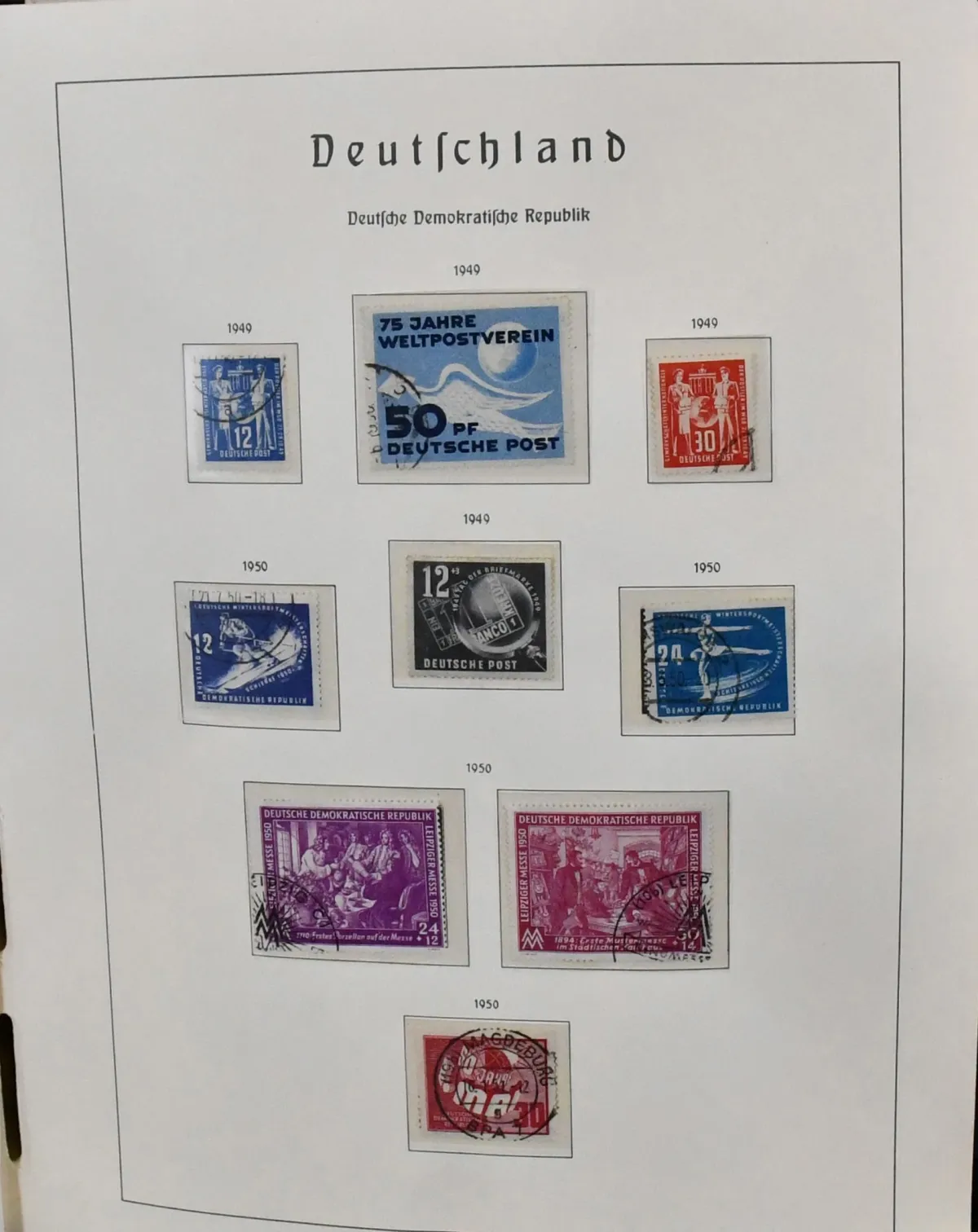 GDR, 1949-1971, complete collection in Leuchtturm pre-printed album, up to about 1964 cancelled (Marx blocks mint), thereafter mint, with all early highlights, plus…