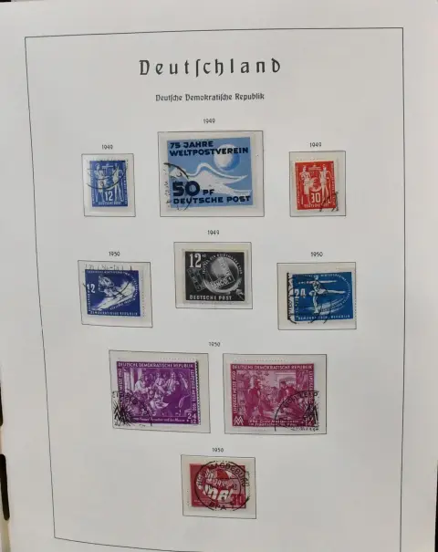 DDR, 1949-1971, complete verzameling in Leuchtturm voordrukalbum, tot ongeveer 1964 gestempeld (Marx-blokken postfris), daarna postfris, met alle vroege toppers, plus…