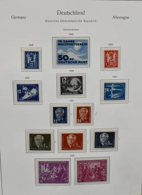 ГДР, 1949/1990, негашёная коллекция с № 242/47, в т.ч. с 1955-1990, лишь без блоков 10/13 и 15, полная, до 1969 в двух альбомах-предпечатках KABE и позже…