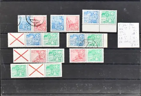 ГДР, сцепки, MNH и гашеная коллекция, в т.ч. 16 сцепок пятилетнего плана, разные MNH сцепки из № 1074/79 включая лучшие, разные MNH сцепки из № 1012/13 и др. Mi. 1500,-