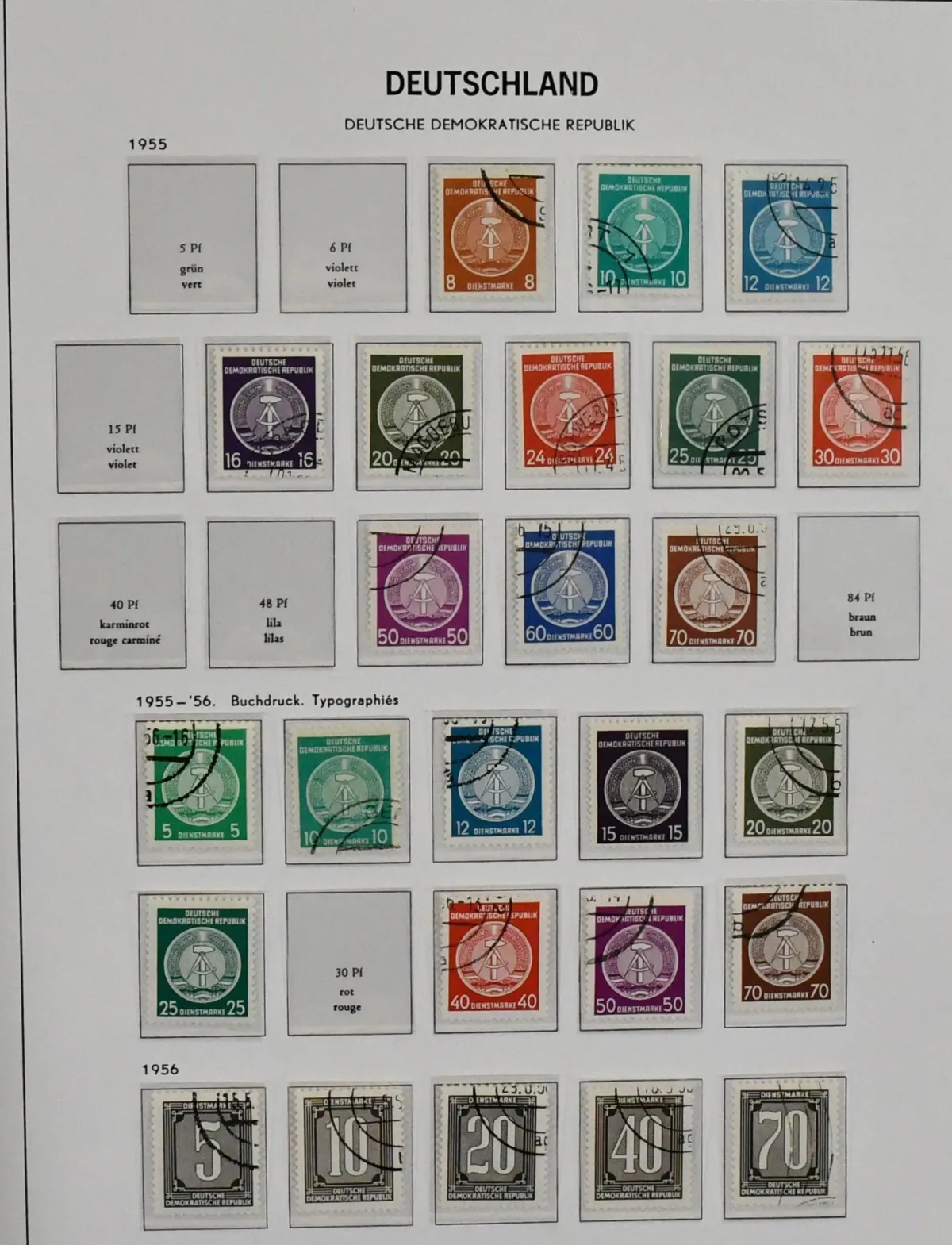 GDR, 1966/1989, complete mint collection in three pre-printed albums. Plus some older issues. Michel 2000,-