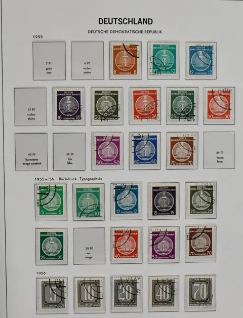 DDR, 1966/1989, complete postfrisse verzameling in drie voorgedrukte albums. Plus enkele oudere uitgaven. Michel 2000,-