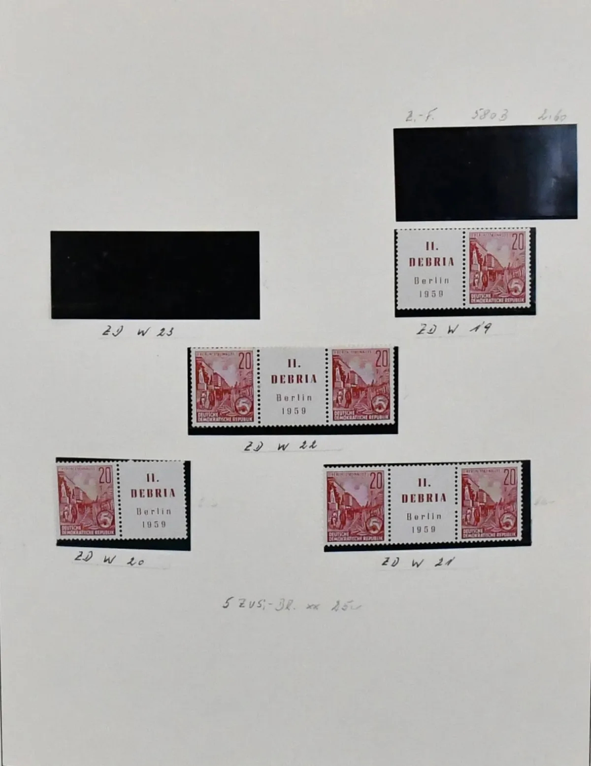 DDR, 1959/1990, samendrukken van de bijzondere zegels, postfrisse en gestempelde verzameling, o.a. vele postfrisse samendrukken ex nr. 1012/13 enz., in twee ...