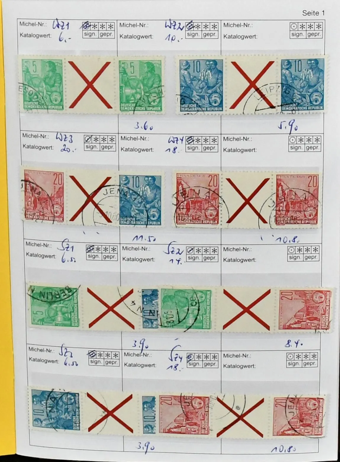 GDR, mint and used lot of only early se-tenant and booklets up to 1960, including FJP with WZ1-4, SZ1-4 partly triplicate, H-Bl. 7-9 (3, incl. unstapled booklets MH 3a1/2), MH 3b1/2, MH 4a3.2, WZ6, WZ10, SZ11 etc., cheap!