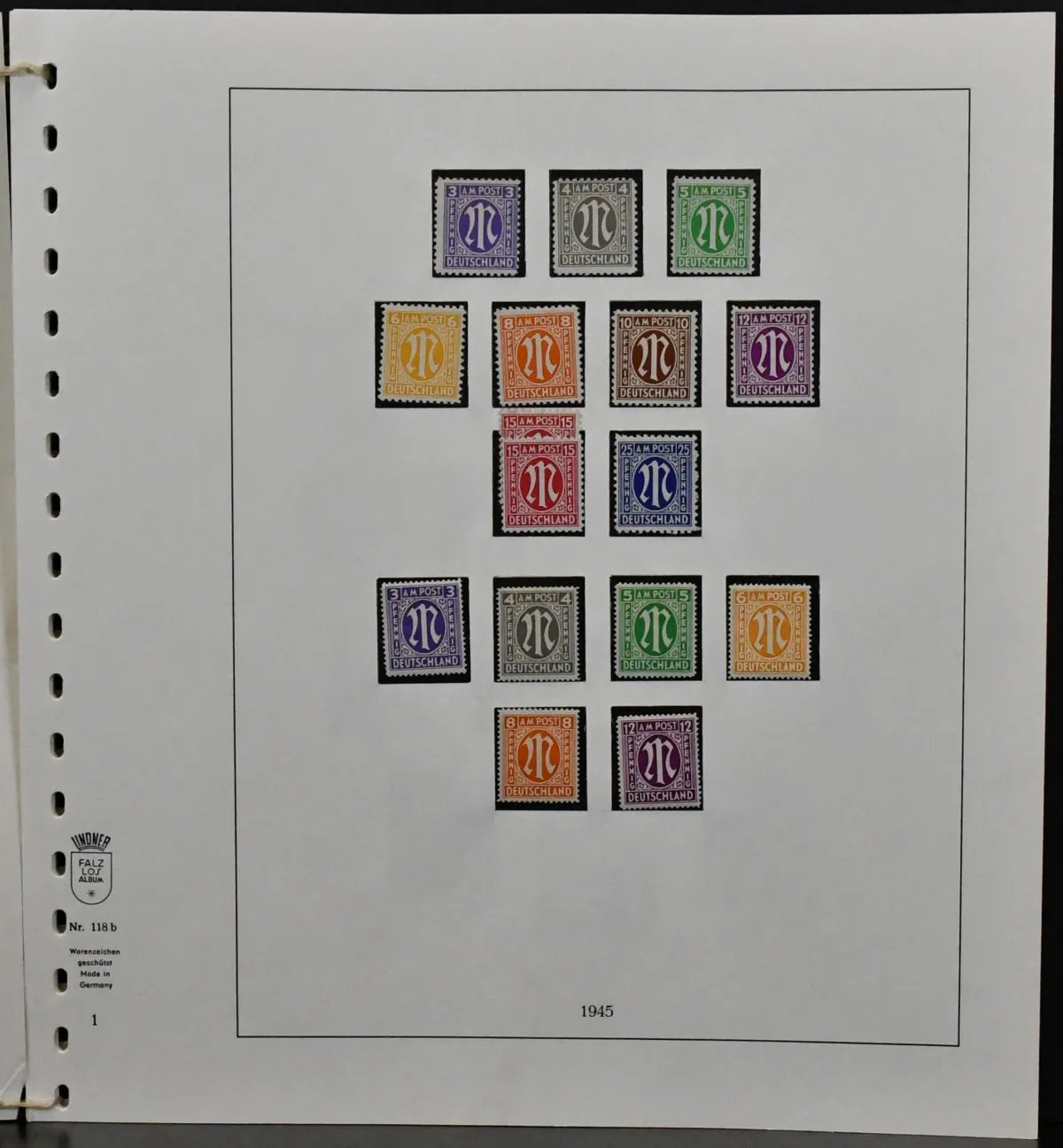 Bizone, 1945/49, postfrisse verzameling vanaf nr. 1/51I/II, zonder nr. 49I, compl., met nr. 93wg (Mi. 100,-), 101/10 enz., op Lindner voorbedrukte bladen. Plus Bl. 1 onberispelijk gest. (gekeurd Schlegel BPP, Mi. 250,-)