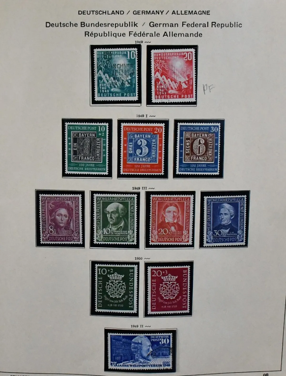 Bund, 1949/1987, kpl. Slg., entweder postfrisch oder gestempelt, u.a. mit Nr. 113/15, 117/22, 139/46, 156/59, 171/76, je postfr., Nr. 112 mit PF VII (Mi.…