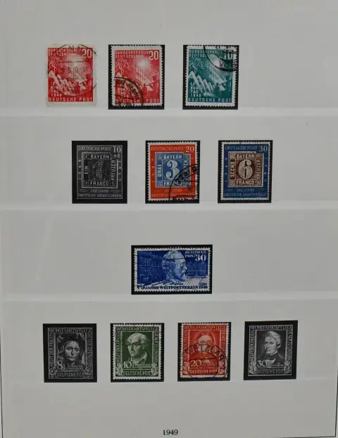 Bund, 1949-1975, fast ausschließlich gestempelte Slg. in zwei Lindner-Vordruckalben, dabei viele gute Anfangswerte wie Nr. 111, 112(2), 114-15, 116, 139 mit…