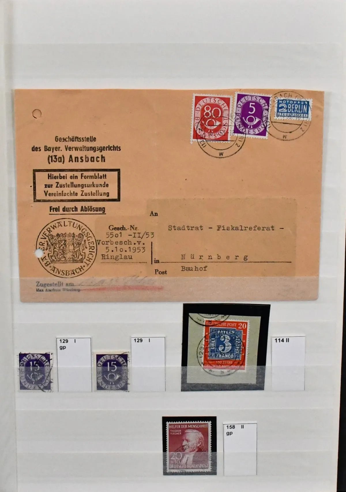 Germany, 1994-1964, used special collection, only special features, including plate flaws with no. 114II, 125II on cover (Schlegel certificate), 129I, 249I/II, 250I, 255I...