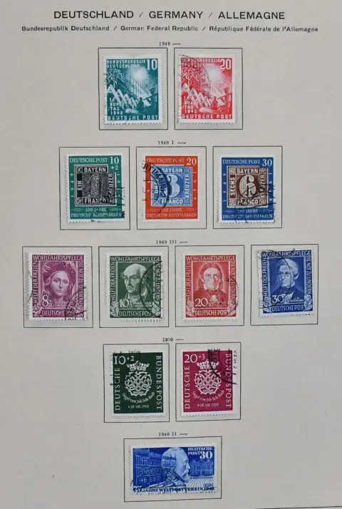 Bund, 1949/2007, sauber gestempelte, ab Nr. 111/46 komplette Slg., zusätzlich mit Heuss Lumogen und lieg. Wasserzeichen, Blöcke mit zusätzlich oftmals den…