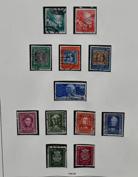 Bondsrepubliek, 1949-1989, complete verzameling in drie SAFE-voor drukalbums, aanvankelijk gestempeld, vanaf 1956 postfris, inclusief alle toppers zoals nr. 111-12, 113-15, 116, 117-19, enz.