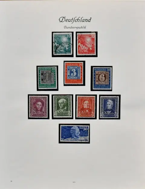 Bondsrepubliek, 1949/1986, complete verzameling vanaf gestempeld nr. 111/12 in de hoofdnummers, waaronder nr. 113/15, 117/20 en 143/46 postfris, overige alles gestempeld, incl. nr. 121/22, 139/42, Heuss lumo (nr. 179-260y) op groot fragment, enz.