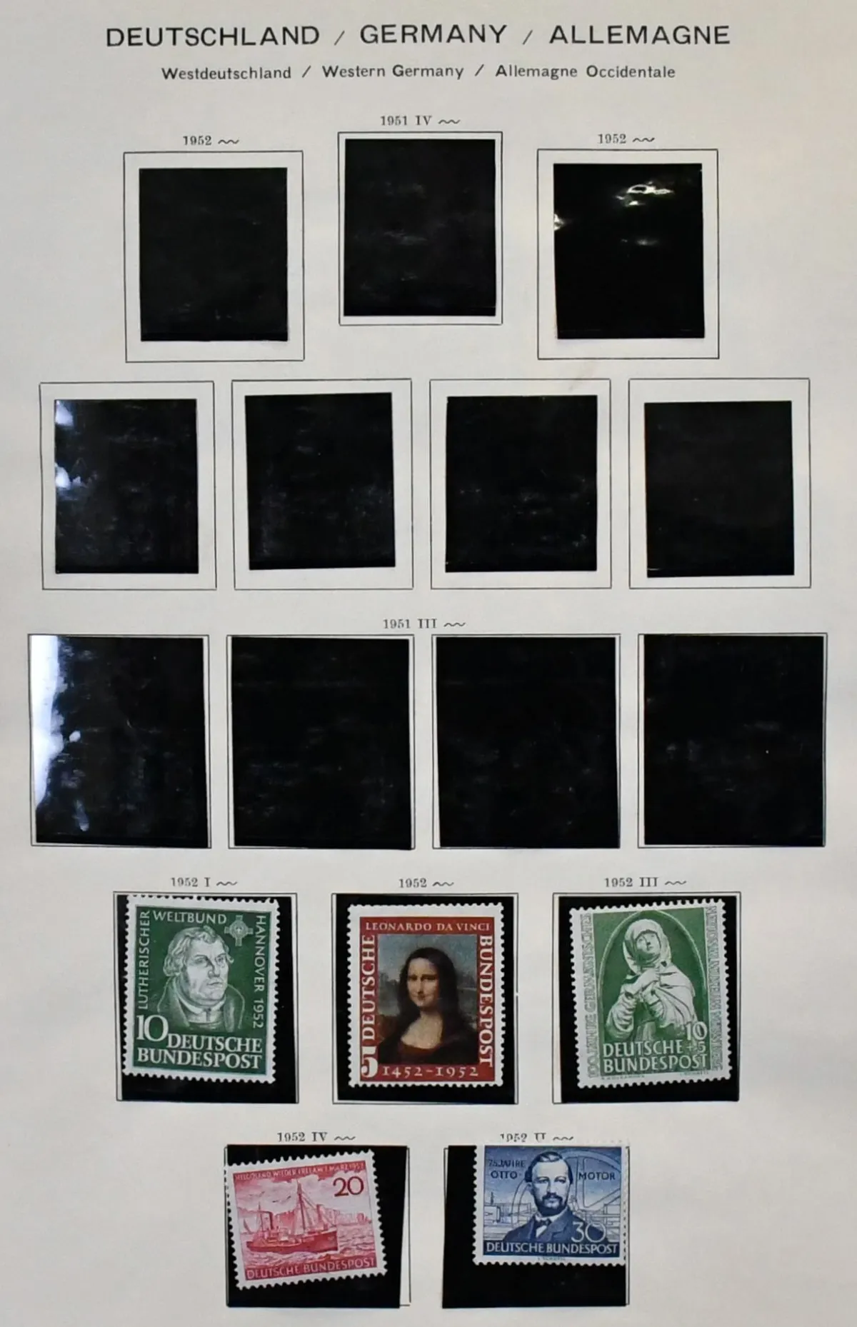 Bund, 1949/1985, collection with no. 116 and 139/40 used, the years 1952/1985 mint never hinged, with all Wohlfahrt and Heuss sets incl. lumogen and lying watermark etc., in thick Schaubek preprinted album. Mi. 3000,-