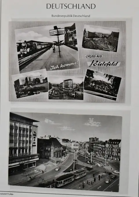 ФРГ, 1955/56, специализированная коллекция, только 145 документов, а также многочисленные отдельные марки, все со штемпелями «Билефельд» или связанные с ним, многие центрально гаш. люксовые экземпляры,…