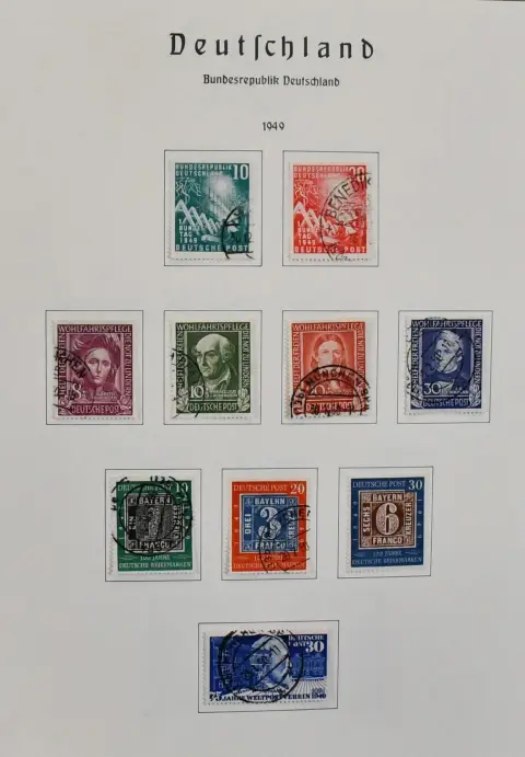 ФРГ, 1949/1979, полная гаш. коллекция с № 111/22 (только № 115 негаш.), с 139/42, всеми сериями благотворительности и т.д., в толстом альбоме-формуляре Leuchtturm. Mi. 2400,-