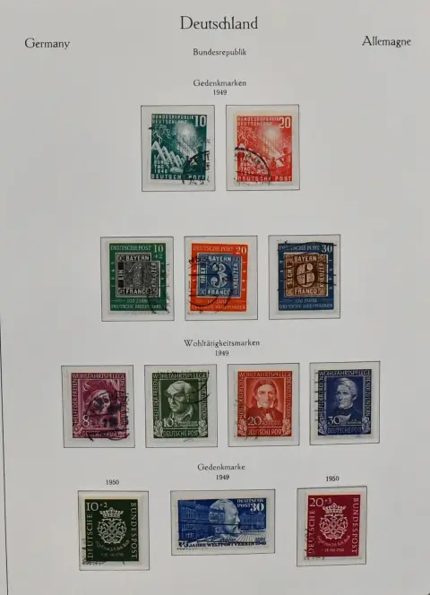 ФРГ, 1949/1979, гашеная, с № 111/12 по основным номерам (без № 146) полная коллекция в толстом альбоме-формуляре KABE. Mi. ок. 2400,-