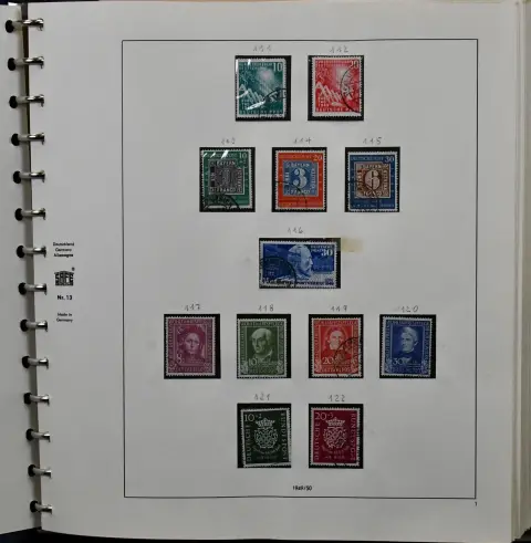 Niemcy, 1949-1980, kompletna kolekcja kasowana ze wszystkimi początkami (bez Heuss lumo nr 259/60), poza tym ze wszystkimi lepszymi wartościami, w dwóch albumach Lindner. Mi. 2800,-