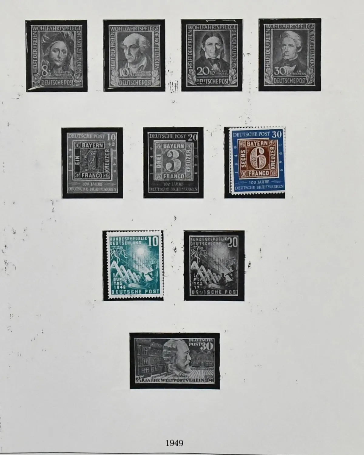Germany, 1949/1980, mint never hinged clean collection from no. 111, with no. 115, 139/40, 151/59, 177/96 etc., complete from 1955-1980, in two Lindner pre-printed albums. Mi. 2500,- plus albums