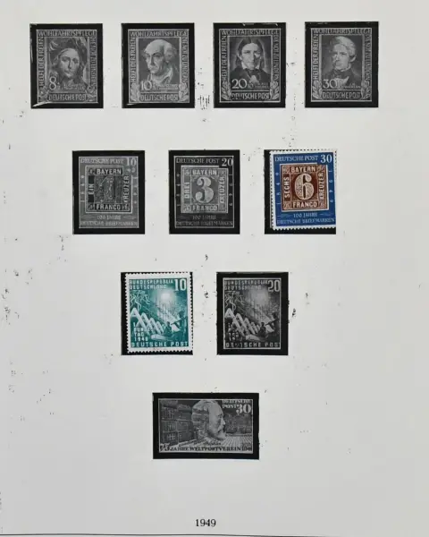 RFN, 1949/1980, czysta kolekcja stanu pocztowego od nr 111, z nr 115, 139/40, 151/59, 177/96 itd., kompletna od 1955-1980, w dwóch albumach przedrukowych Lindner. Mi. 2500,- plus albumy